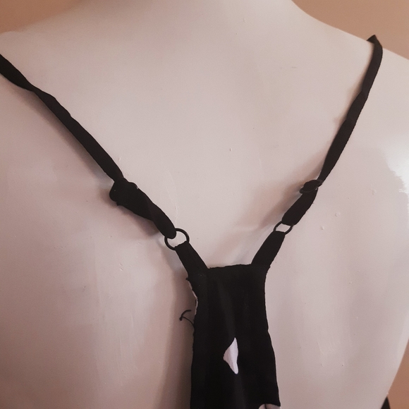 Hurley polkadot racerback two toned adjustable strap camisole size large - Picture 4 of 5